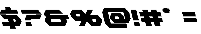 New Cyborg Leftalic Font OTHER CHARS