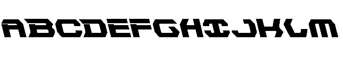 New Cyborg Leftalic Font UPPERCASE