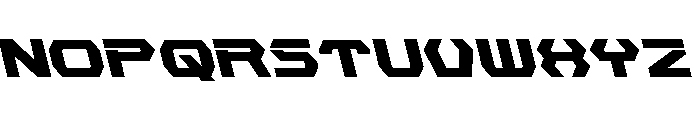 New Cyborg Leftalic Font UPPERCASE