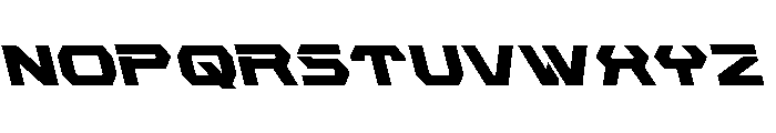 New Cyborg Leftalic Font LOWERCASE