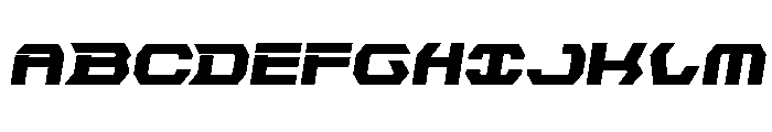 New Cyborg Semi-Italic Font UPPERCASE