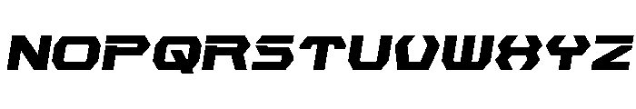 New Cyborg Semi-Italic Font UPPERCASE