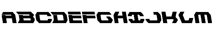 New Cyborg Semi-Leftalic Font UPPERCASE