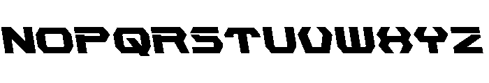 New Cyborg Semi-Leftalic Font UPPERCASE
