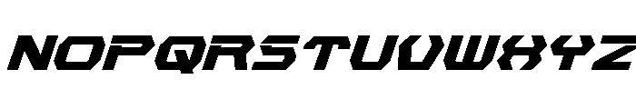 New Cyborg Super-Italic Font UPPERCASE