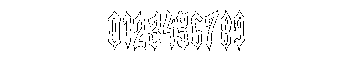 New Hard Times Club Outline Font OTHER CHARS