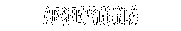 New Hard Times Club Outline Font UPPERCASE