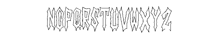New Hard Times Club Outline Font LOWERCASE