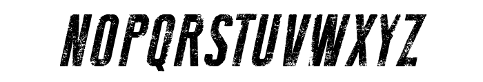 New Press Eroded Italic Font UPPERCASE