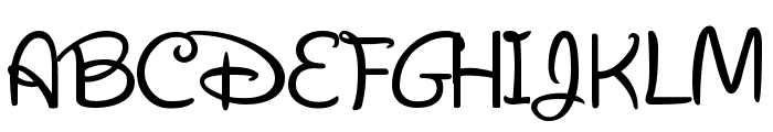 New Walt Disney Font Regular Font UPPERCASE
