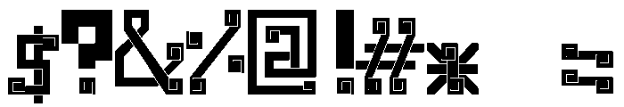 New Wave Aztec Font OTHER CHARS