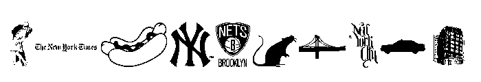 New York , New York 1 Font OTHER CHARS