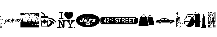 New York , New York 1 Font UPPERCASE