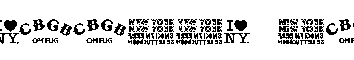 New York , New York 2 Font OTHER CHARS