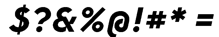 Newest Shape Bold Oblique Font OTHER CHARS