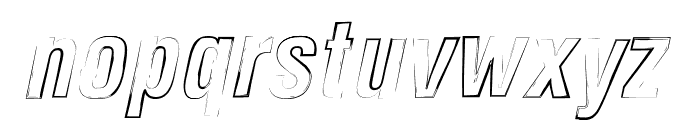 Newside FP Outline Italic Font LOWERCASE