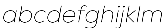 Nexa-Trial Thin Italic Font LOWERCASE