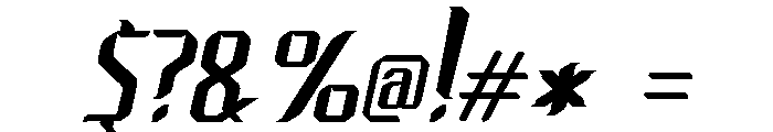 neodigital-Italic Font OTHER CHARS