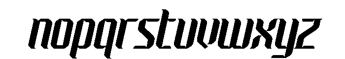 neodigital-Italic Font LOWERCASE
