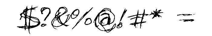 newSlendermanswriting Font OTHER CHARS
