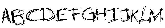 newSlendermanswriting Font UPPERCASE