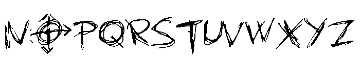 newSlendermanswriting Font UPPERCASE