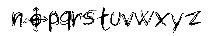 newSlendermanswriting Font LOWERCASE