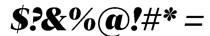 New York Extra Large Black Italic Font OTHER CHARS