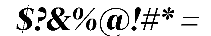 New York Extra Large Bold Italic Font OTHER CHARS