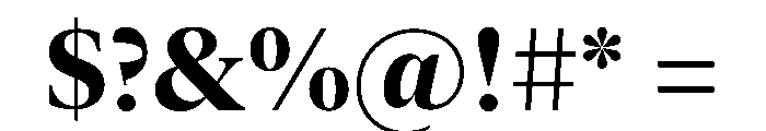 New York Extra Large Bold Font OTHER CHARS