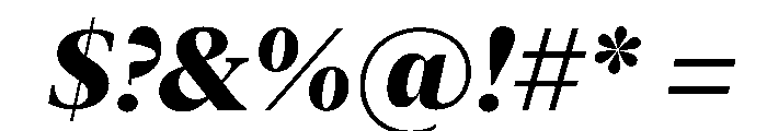 New York Extra Large Heavy Italic Font OTHER CHARS