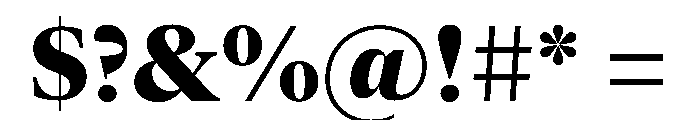 New York Extra Large Heavy Font OTHER CHARS