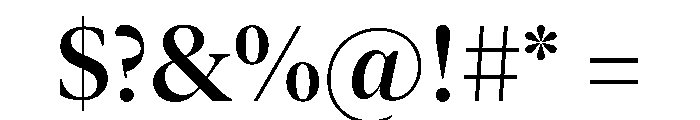 New York Extra Large Medium Font OTHER CHARS