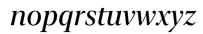 New York Extra Large Regular Italic Font LOWERCASE