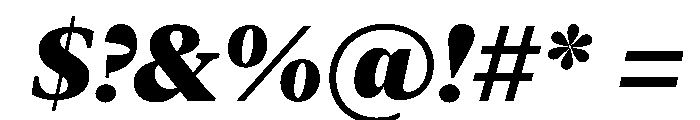 New York Large Black Italic Font OTHER CHARS