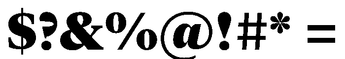 New York Large Black Font OTHER CHARS