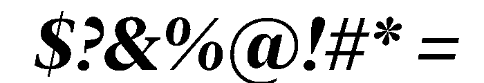 New York Large Bold Italic Font OTHER CHARS