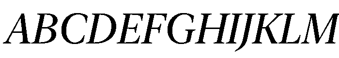 New York Large Regular Italic Font UPPERCASE