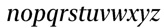 New York Large Regular Italic Font LOWERCASE