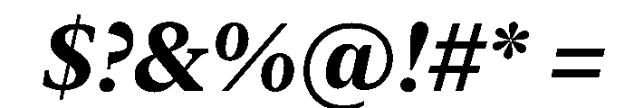 New York Medium Bold Italic Font OTHER CHARS