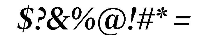 New York Medium Medium Italic Font OTHER CHARS