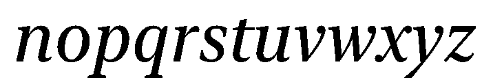 New York Medium Regular Italic Font LOWERCASE