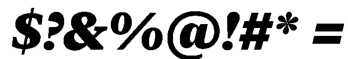 New York Small Black Italic Font OTHER CHARS