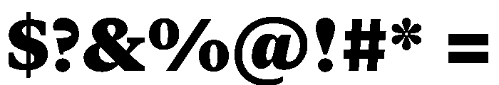 New York Small Black Font OTHER CHARS