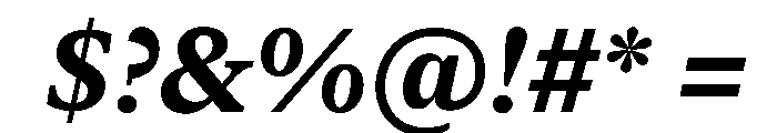 New York Small Bold Italic Font OTHER CHARS