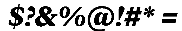 New York Small Heavy Italic Font OTHER CHARS