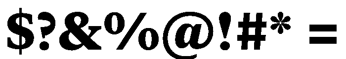 New York Small Heavy Font OTHER CHARS