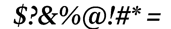 New York Small Medium Italic Font OTHER CHARS