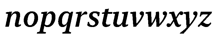 New York Small Medium Italic Font LOWERCASE