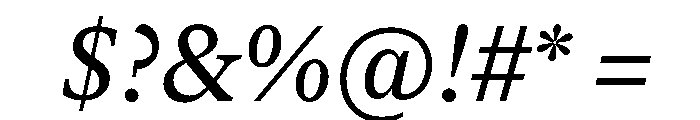New York Small Regular Italic Font OTHER CHARS